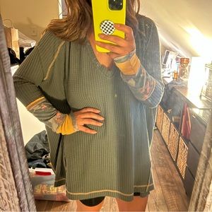 Free people super oversized thermal tunic